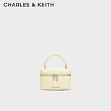 CHARLES&KEITH菱格链条手提斜挎小方包生日礼物CK2-80782534 Butter Yellow奶油黄色 小包