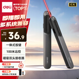 得力（deli）教师专用ppt投影笔 百米远控激光翻页笔 激光笔教鞭演讲笔 无线演示翻页笔教师用 逗猫笔红光MA100