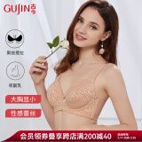 古今（GUJIN）【商场同款】女士内衣薄款大胸蕾丝文胸侧收聚拢性感胸罩 肤色 85B