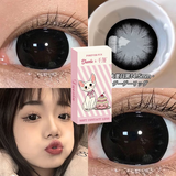 朵秀DUOXIU美瞳半年抛2片装 小大直径自然纯欲风彩色近视隐形眼镜新款 大美目黑14.5mm【半年抛/2片装】 0度