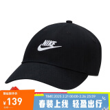 耐克NIKE运动配饰男女太阳帽棒球帽CLUB CAP帽子FB5368-011黑L/XL