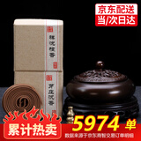 轩椽阁 香炉 纯黄铜家用檀香炉室内盘香炉仿古沉香炉茶道供佛摆件香熏炉 紫莲+芽庄沉香+禅悦檀香+底座