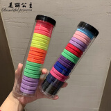 美丽公主 20条高弹力耐用无缝发绳韩国头绳不勒头发橡皮筋发圈皮筋女扎头 12#糖果色+彩色