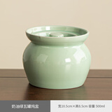 豪祥（HAOXIANG）瓦罐炖盅隔水炖一人食蒸蛋炖罐带盖汤罐中式沙县小吃陶瓷煨汤汤盅 奶油绿瓦罐炖盅-带盖 1cm 无规格