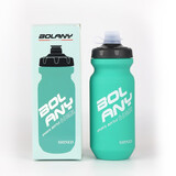 BOLANY骑行水壶新款简约山地公路自行车挤压610ml运动户外便携水壶架男 天水碧【食品级硅胶】带防尘盖