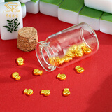 中国珠宝黄金金豆金瓜子元宝AU9999小金条真金小星星收藏储值小金豆 金福袋 1g