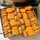 恰咩牛轧奶酥 金色铁盒蔓越莓夹心饼酥脆饼干办公室休闲零食解馋 【两盒】牛轧奶酥420g（含铁盒）