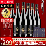 圣汀格法国红酒原瓶原装进口干红海外直采AOC级14.5度整箱春节年货送礼 整箱装配手提礼袋750ml*6