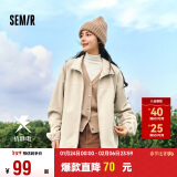 森马（Semir）张新成同款夹克男24冬抗静电外套保暖摇粒绒情侣上衣109724108203