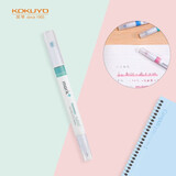 国誉(KOKUYO)进口mark+彩色荧光笔 学生用划重点标记记号笔 双头绿色 1支装PM-MT200G
