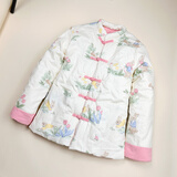 芙稚生活纯棉花棉袄女士盘扣中式复古国风棉衣文艺百搭内外穿冬季加厚保暖 米色兔子 L （建议120-140斤）