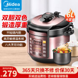 美的（Midea）全自动智能预约电压力锅 家用易清洁不粘双胆一键排气煲汤炖肉保温 【MY-YL60Simple101】 6L