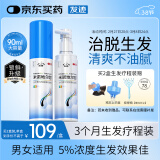 【赠疗效险】发迹生发喷雾米诺地尔酊90ml*2瓶5%浓度男女性防脱育发液治疗斑秃脂溢性严重脱发际线药品搽剂