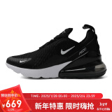 耐克NIKE休闲鞋女气垫AIR MAX 270鞋AH6789-001黑35.5