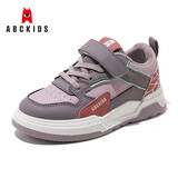 ABC KIDS童鞋男女童板鞋春秋透气魔术贴儿童运动鞋3668PY紫粉28码