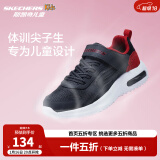 Skechers斯凯奇儿童运动鞋春秋女童魔术贴休闲鞋中大童轻质跑步鞋303601L 403723L炭灰色/红色/CCRD 36