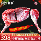 潮羊牧歌 宁夏滩羊肉 生鲜羊肉礼盒纯后腿肉4斤去骨羊腿肉羊肉卷火锅食材 半只羊套餐10斤