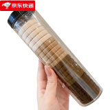 温小影 HELLO YING罐装不伤发头绳女简约手工橡皮筋毛绒发绳 咖色发圈罐装20根装