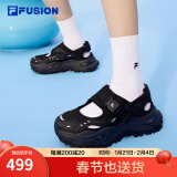 斐乐（FILA）FUSION斐乐潮牌女鞋运动凉鞋新款休闲运动鞋硬糖凉鞋 黑-BK 36.5