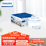 飞利浦（PHILIPS）家用净水壶滤芯 滤水壶净水器去除水垢专家版滤芯AWP210 12枚装 