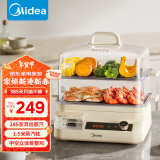 美的（Midea）穿透蒸电蒸锅15.5L全透视多功能锅拒绝千滚水外置加水大容量家用多用途锅ZGC3223D82