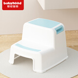 世纪宝贝（babyhood）儿童脚踏凳 宝宝双层垫脚凳 洗澡凳马桶凳 阶梯多用洗漱凳 511绿