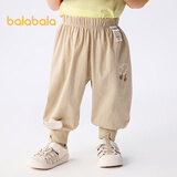 巴拉巴拉裤子婴儿夏季薄款长裤男女童运动裤2025简约可爱时髦209225108201