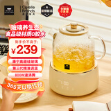 World Kitchen康宁养生壶全玻璃恒温壶煮茶壶煮茶器1L办公室家用花茶壶烧水壶电热水壶煮水壶（标准款）