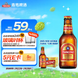 青岛啤酒（TsingTao）金质小棕金 精酿啤酒 拉环 11度 258ml*12瓶 整箱装