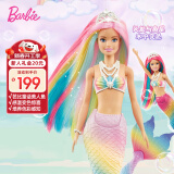 芭比（Barbie）女孩新年礼物洋娃娃小公主过家家玩具-感温变色美人鱼 GTF89