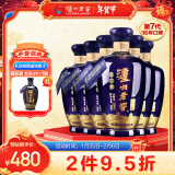 泸州老窖 蓝花瓷头曲 浓香型白酒 52度 500ml 6瓶 整箱装 年货送礼