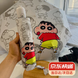 世希黑白蜡笔小新动漫太阳伞遮阳伞晴雨伞两用防晒折叠三折伞 黑白蜡笔小新【自动伞】