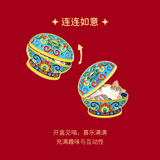 三尺鲤故宫文具宫猫盒盒美美冰箱贴博物院故宫文创纪念品磁性贴高颜值国风装饰送同学开学季礼物生日礼物 连连如意