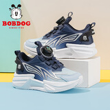 巴布豆童鞋春季儿童运动鞋软底时尚男童跑步鞋102551052藏青蓝/浅月31