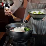 三本盛日本进口奶锅不粘锅铁锅无涂层宝宝辅食锅热牛奶锅泡面小汤锅 日本进口手打锤纹奶锅 20cm 2000ml
