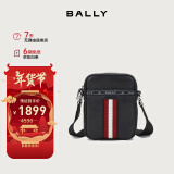 巴利(BALLY)新年礼物男包单肩包腰包黑色红白条纹6240275