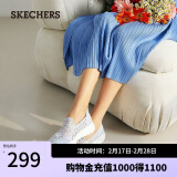 斯凯奇（Skechers）渔夫鞋夏一脚蹬女鞋蕾丝透气懒人运动散步鞋子休闲妈妈鞋平底单鞋 896020-LTGY/浅灰色 39