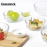 Glasslock碗家用泡面碗蒸蛋碗微波炉耐高温加厚玻璃汤碗沙拉碗650ml 2件套