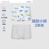 爱慕儿童新品棉底裆抗菌莫代尔儿童内裤男女童平角内裤2条装A类薄透气短裤 男立裆-满分方程 2条 100