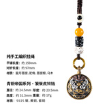 琢匠饕餮虎铃铛青铜帝国系列配饰文玩挂绳吊坠车载挂件钥匙扣送男友 饕餮虎铃铛[铜款] +结绳扣