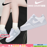 耐克（NIKE）女鞋 2025春季新款时尚潮流休闲鞋轻便舒适保暖低帮板鞋子大童鞋 COURT VISION/复古灰白  37.5