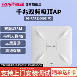 锐捷（Ruijie）无线ap吸顶千兆双频833M RG-RAP2200(G)V2 全屋wifi企业级穿墙放装式无线接入点大功率增强型