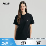 MLB短袖男女情侣T恤运动休闲简约纯色圆领百搭t恤3ATSB0243-50BKS-M