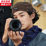 槿城反戴字母贝雷帽大头围春复古帽子男女日系男生帽男士画家帽DX113 深卡其（灯芯绒） 均码 均码【可调节】