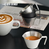 MHW-3BOMBER轰炸机咖啡不锈钢量杯 浓缩咖啡杯 泽田小量杯 刻度杯 泽田小量杯-砂米白-100ML-单嘴