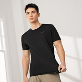 361°短袖男速干t恤新款夏季弹力吸湿排汗运动t恤男圆领跑步健身速干衣 【男款】超级黑 S