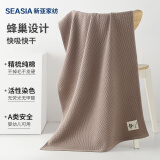 新亚浴巾 纯棉蜂巢吸水速干大浴巾成人纱布男女洗澡大毛巾 68×135cm