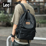 Lee双肩包男潮牌大容量电脑包初高中旅游背包大学生书包女 苍翠黑