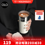 HOLOHOLO拿铁保温杯316L内胆不锈钢便携水杯女生高颜值吸管咖啡杯子冰霸杯 镜面白（316L不锈钢内胆） 500ml