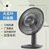 骆驼台式风扇家用电风扇学生宿舍风扇台式16吋大风力电扇摇头定时 16英寸办公室台式小风扇风扇T-1 【升级350塑网】机身全黑款丨5塑叶 1米线